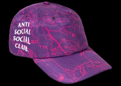 Anti Social Social Club Quest For Love Cap Purple