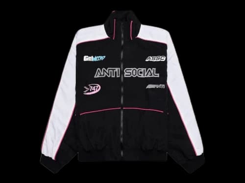 Anti Social Social Club Racing Track Jacket Black