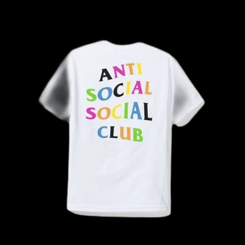 Anti Social Social Club Rainbow Logo Tee White