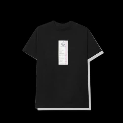 Anti Social Social Club Read Receipts Tee Black