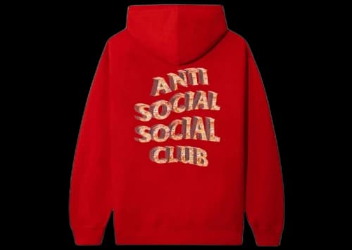 Anti Social Social Club White Picket Fence Hoodie Red