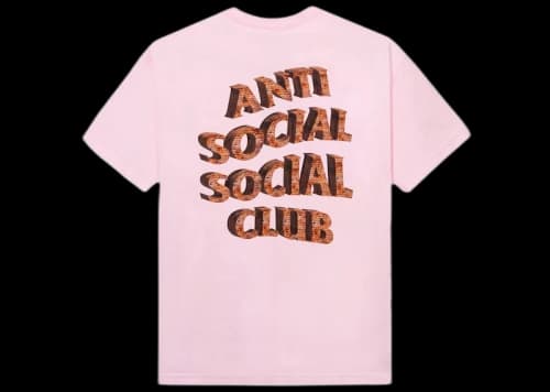 Anti Social Social Club White Picket Fence Tee Pink