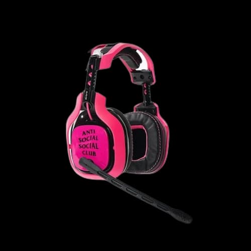 Anti Social Social Club Wired Headset Pink