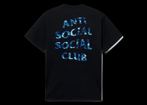 Anti Social Social Club Woody Blue Camo Tee Black