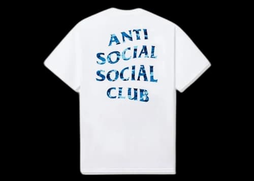 Anti Social Social Club Woody Blue Camo Tee White