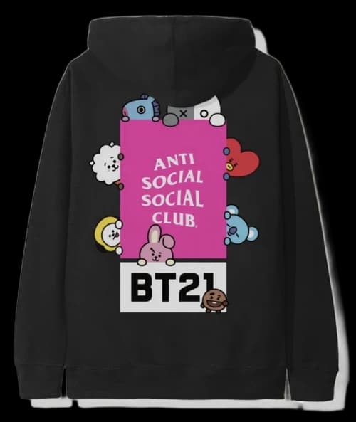 Anti Social Social Club x BT21 Madhouse Hoodie (FW19) Black