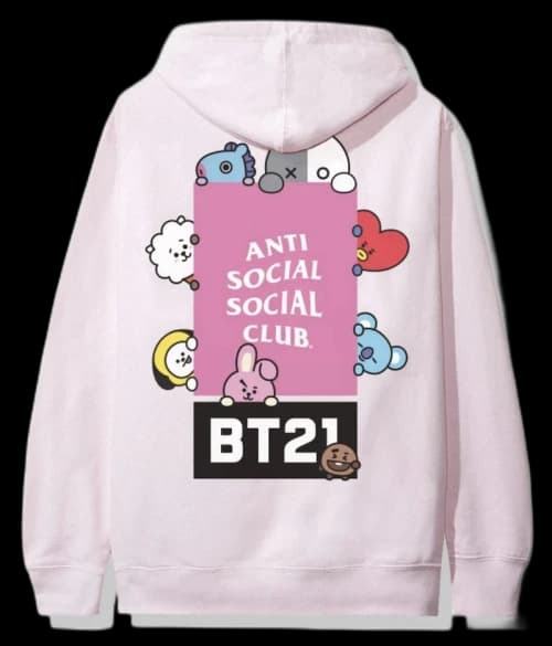 Anti Social Social Club x BT21 Madhouse Hoodie (FW19) Pink