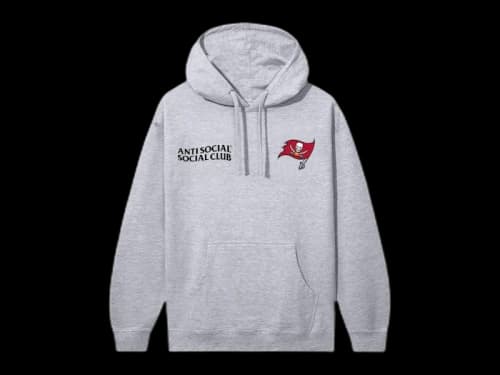 Anti Social Social Club x Buccaneers Team Hoodie Grey