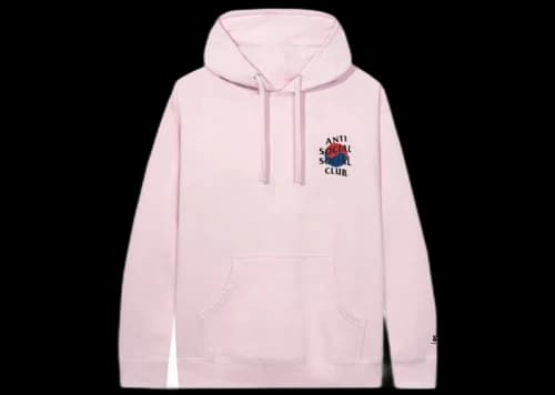 Anti Social Social Club x Case Study Flag Hoodie Pink