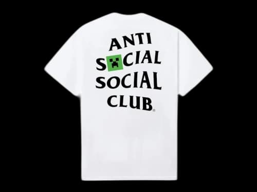 Anti Social Social Club x Minecraft Food Tee White