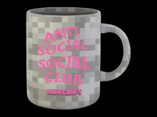 Anti Social Social Club x Minecraft Mug Grey