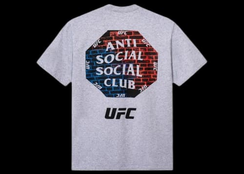 Anti Social Social Club x UFC Conned Tee Heather