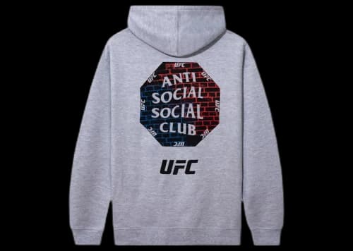 Anti Social Social Club x UFC Conned Zip-Up Grey
