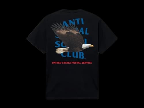Anti Social Social Club x USPS Priority Tee Black
