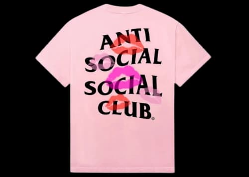 Anti Social Social Club Your Kiss Tee Pink