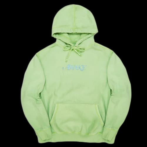 Awake Embroidered Logo Hoodie Light Green