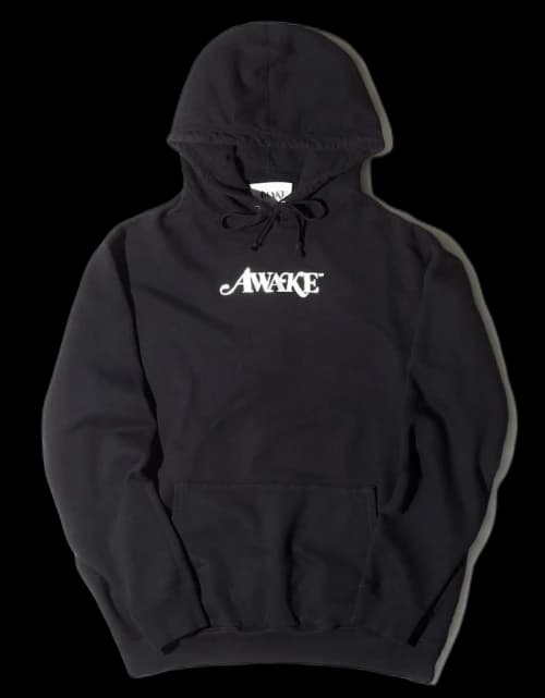 Awake Metallic Foil Logo Hoodie Black