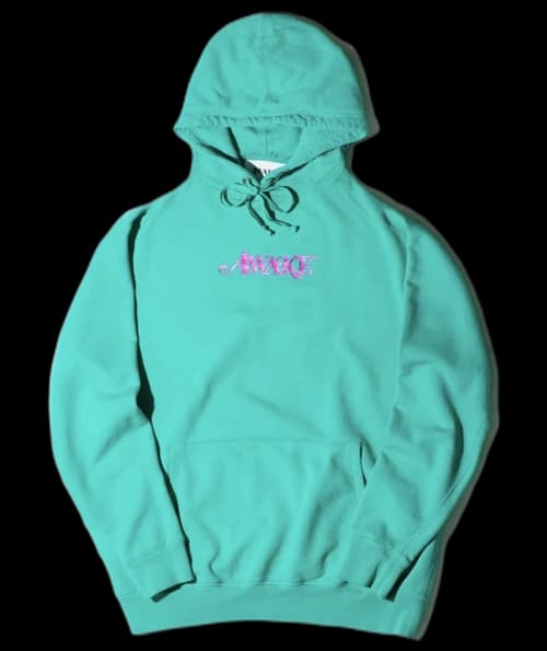 Awake Metallic Foil Logo Hoodie Teal