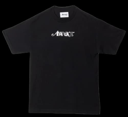 Awake Metallic Foil Logo Tee Black