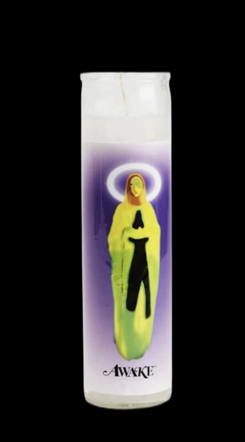 Awake Mother Mary Candle White