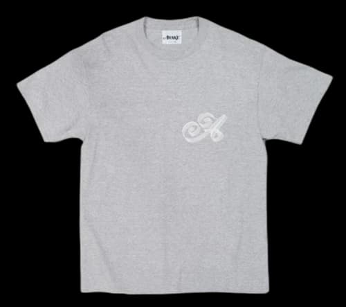 Awake Ribbon Script Logo Tee Heather Grey