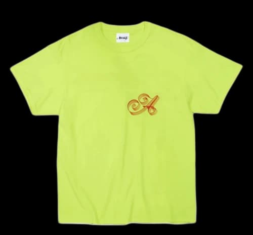 Awake Ribbon Script Logo Tee Neon Yellow