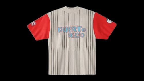 Bad Bunny DTMF Baseball T-shirt Off White