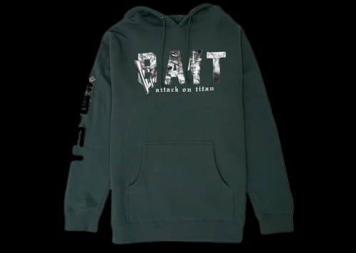 BAIT x Attack On Titan Logo Hoodie Green
