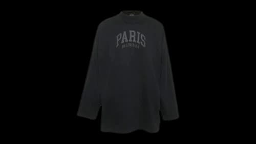 Balenciaga Cities Paris L/S T-shirt Black