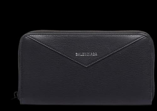 Balenciaga Papier Continental Zip Around Black