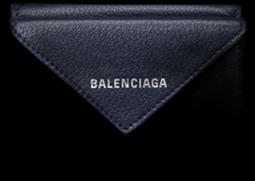 Balenciaga Papier Wallet Mini Deep Blue