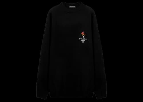 Balenciaga Paris Crewneck Sweater Black