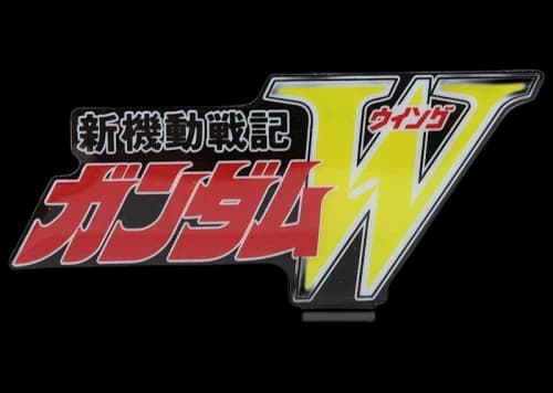 Bandai Gundam Wing Logo Display Red & Yellow