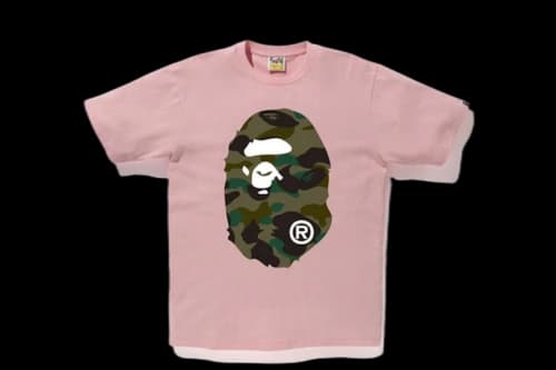 BAPE 1st Camo Ape Head Tee Pink