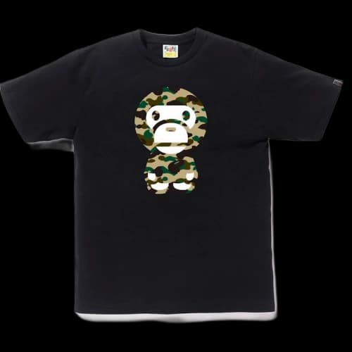 BAPE 1st Camo Big Baby Milo Tee Black/Yellow