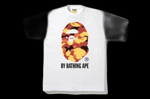 BAPE 1st Camo By Bathing Tee White/Yellow