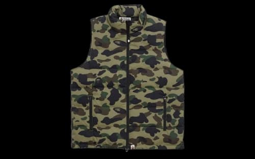 BAPE 1st Camo Down Vest Green