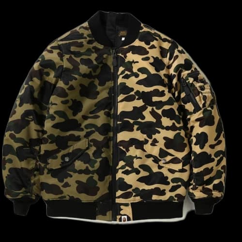BAPE 1st Camo Half MA-1 Yellow/Green