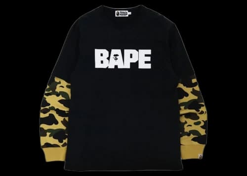 BAPE 1st Camo Layered L/S Tee Black