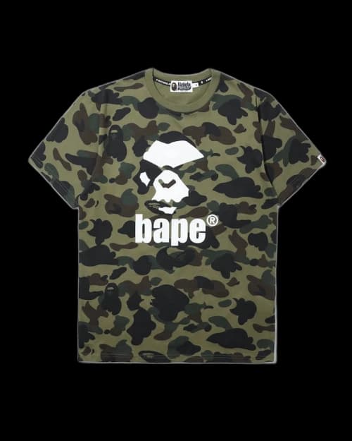 BAPE 1st Camo Mad Ape Tee Green