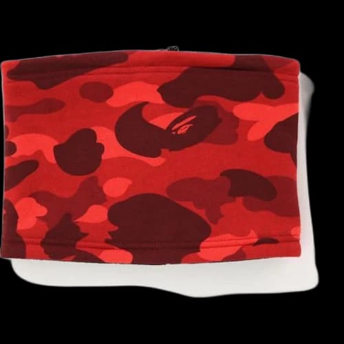 BAPE A Bathing Ape Color Camo Neck Warmer Red