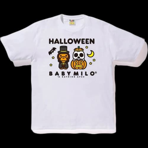 BAPE A Bathing Ape Men Halloween Baby Milo Tee White