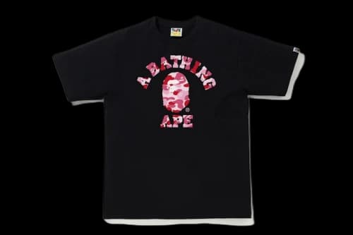 BAPE ABC Camo College Tee (SS21) Black/Pink