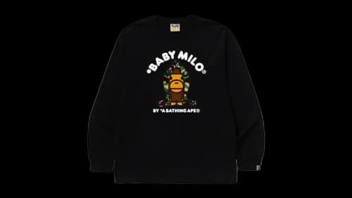 BAPE ABC Camo Milo Hoodie L/S Tee Black/Green