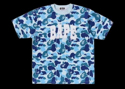 BAPE ABC Camo Relaxed Fit Logo Tee Blue