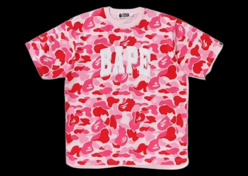 BAPE ABC Camo Relaxed Fit Logo Tee Pink