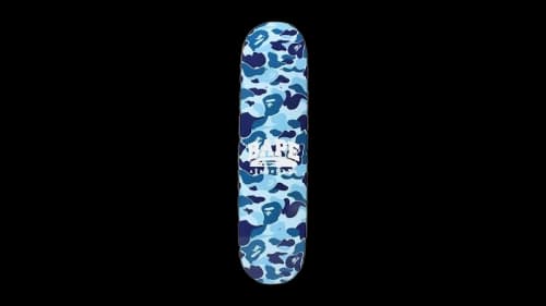 BAPE ABC Camo Skateboard Deck Blue