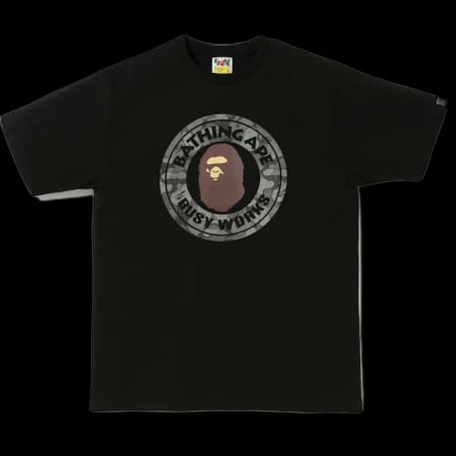 BAPE ABC Dot Reflective Busy Works Tee Black