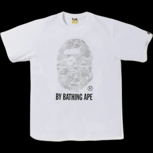 BAPE ABC Dot Reflective By Bathing Tee White
