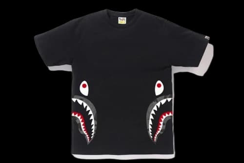 BAPE ABC Side Shark Tee Black/Black